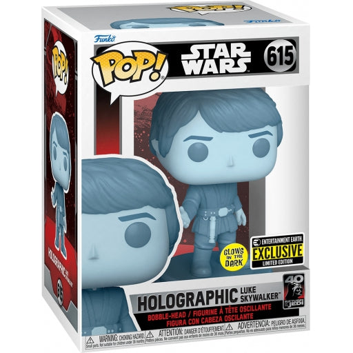 Funko Pop! Star Wars: Return of the Jedi 40th Anniversary - Holographic Luke Skywalker (Glows in the Dark) - Special Edition - flash vidéo