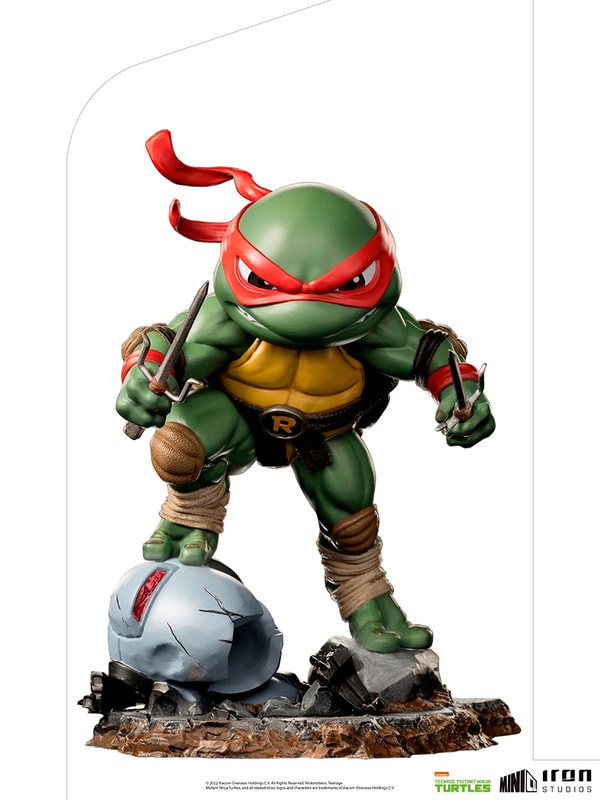 Iron Studios - MiniCo - Teenage Mutant Ninja Turtles - Raphaël Statue 15cm - flash vidéo
