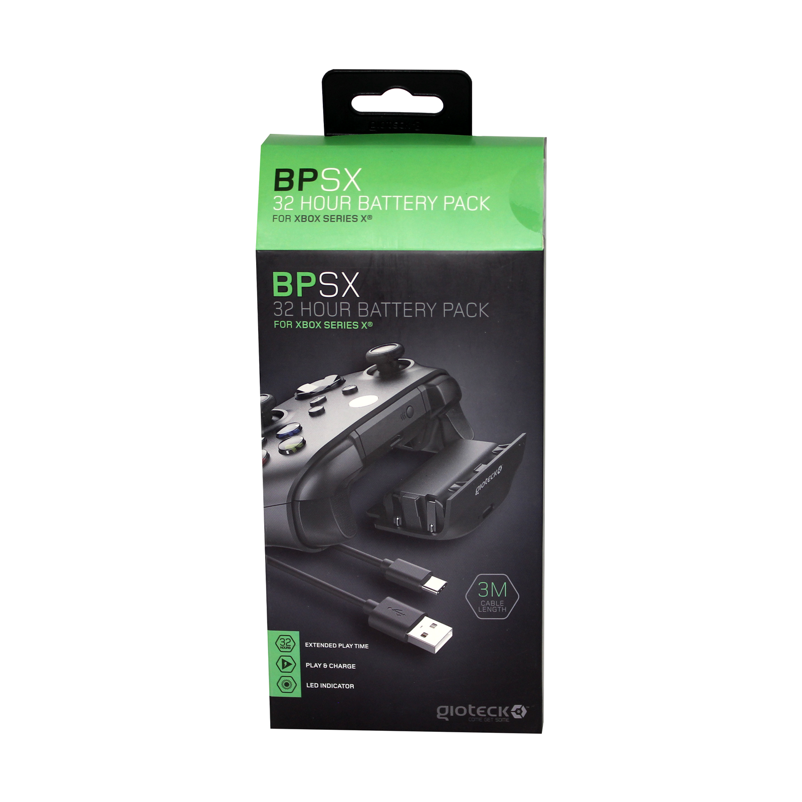 Gioteck - Pack de batterie BPSX noir pour Xbox Series - flash vidéo