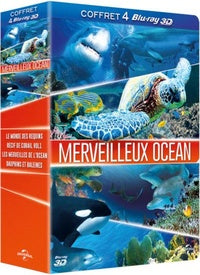 Merveilleux océan - Coffret - Le monde des requins 3D + Récif de corail fascinant 3D + Les merveilles de l'océan 3D + Dauphins et baleines 3D [Blu-ray 3D]