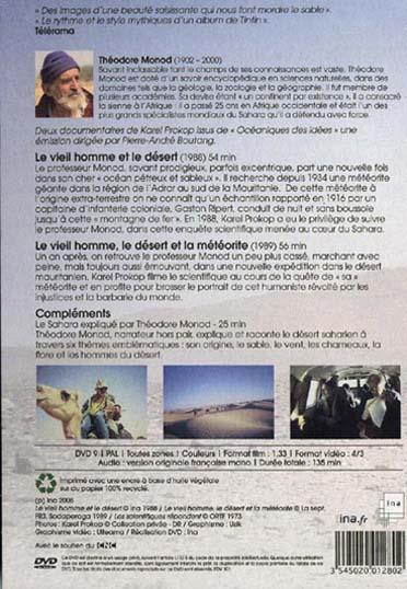 Théodore Monod - Le vieil homme et le desert - Le vieil homme, le desert et la météorite [DVD]