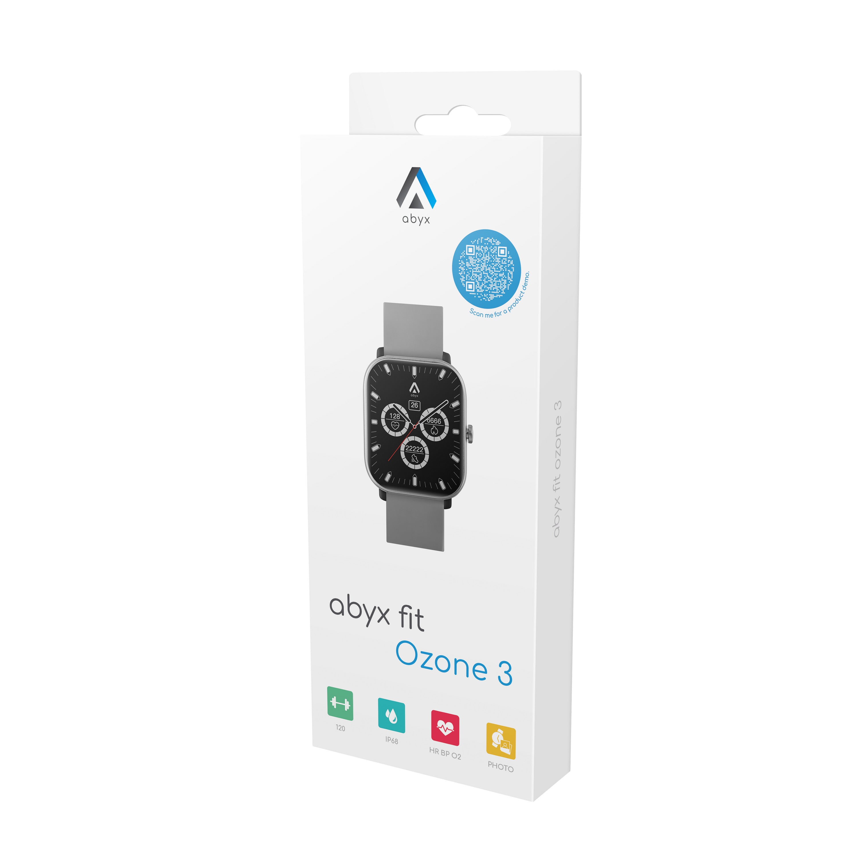 Abyx Fit - Ozone 3 - Montre connectée - Grise - flash vidéo