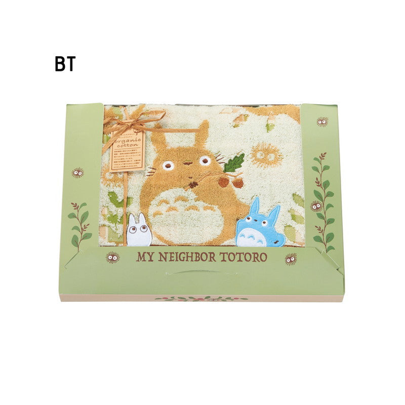 COFFRET SERVIETTES EN COTON TOTORO GLANDS ET FORÊT 34 X 36 CM – MON V