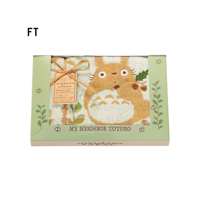 COFFRET SERVIETTES EN COTON TOTORO GLANDS ET FORÊT 34 X 36 CM – MON V