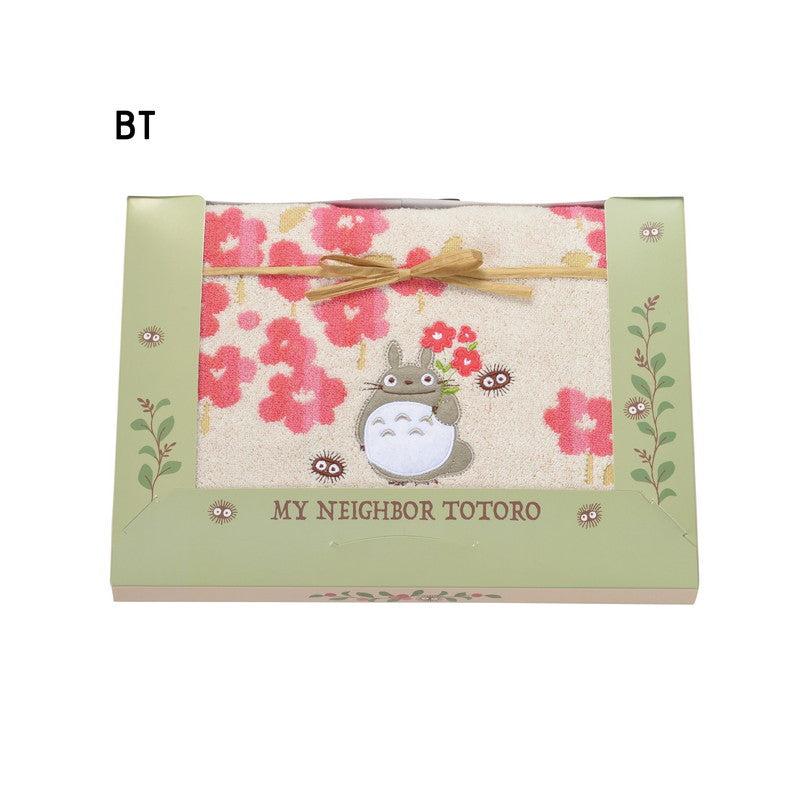 COFFRET SERVIETTES EN COTON TOTORO PRINTEMPS FLEURI (34 X 36 CM ET 34