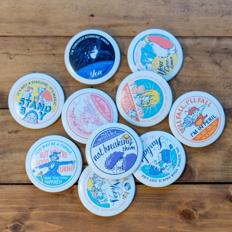 COLLECTION DE BADGE LE CHÂTEAU AMBULANT 10 PCS – LE CHÂTEAU AMBULANT