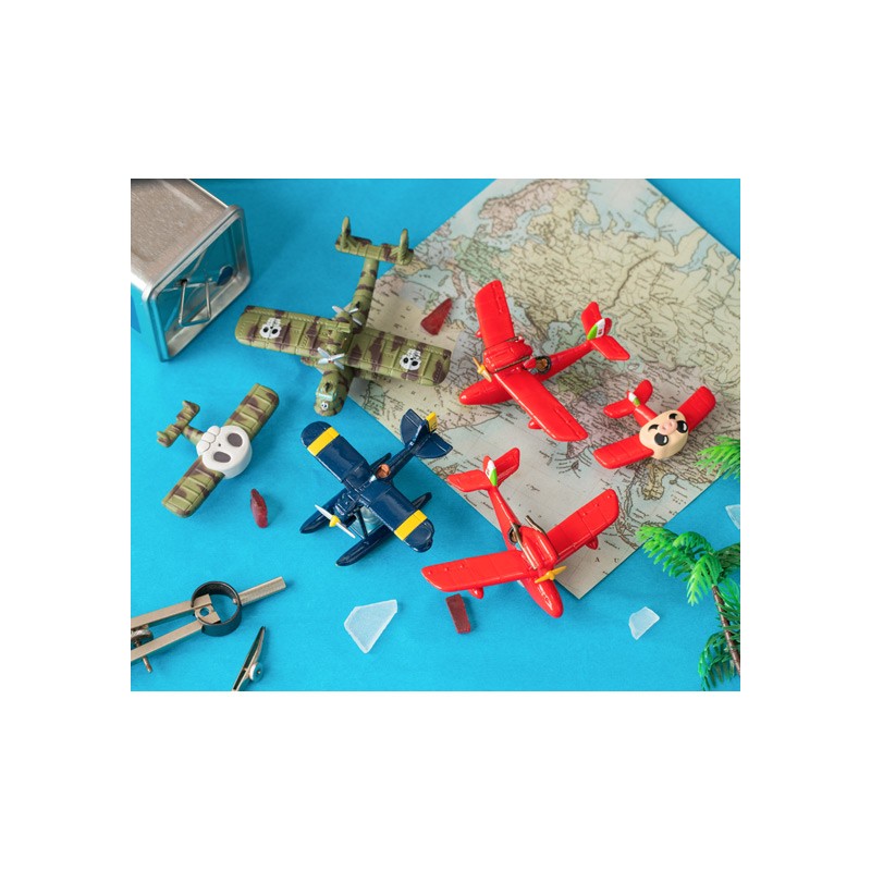 ASSORT. DE 6 MAGNETS HYDRAVION - PORCO ROSSO