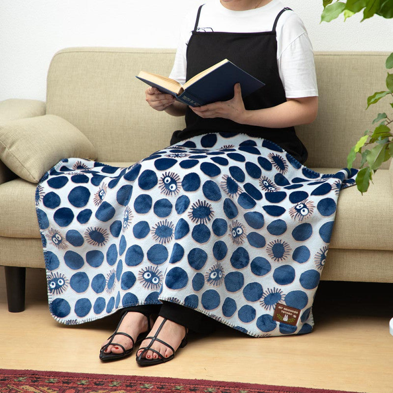 COUVERTURE MOIRÉE NOIRAUDE SILHOUETTE 70X100 CM - MON VOISIN TOTORO