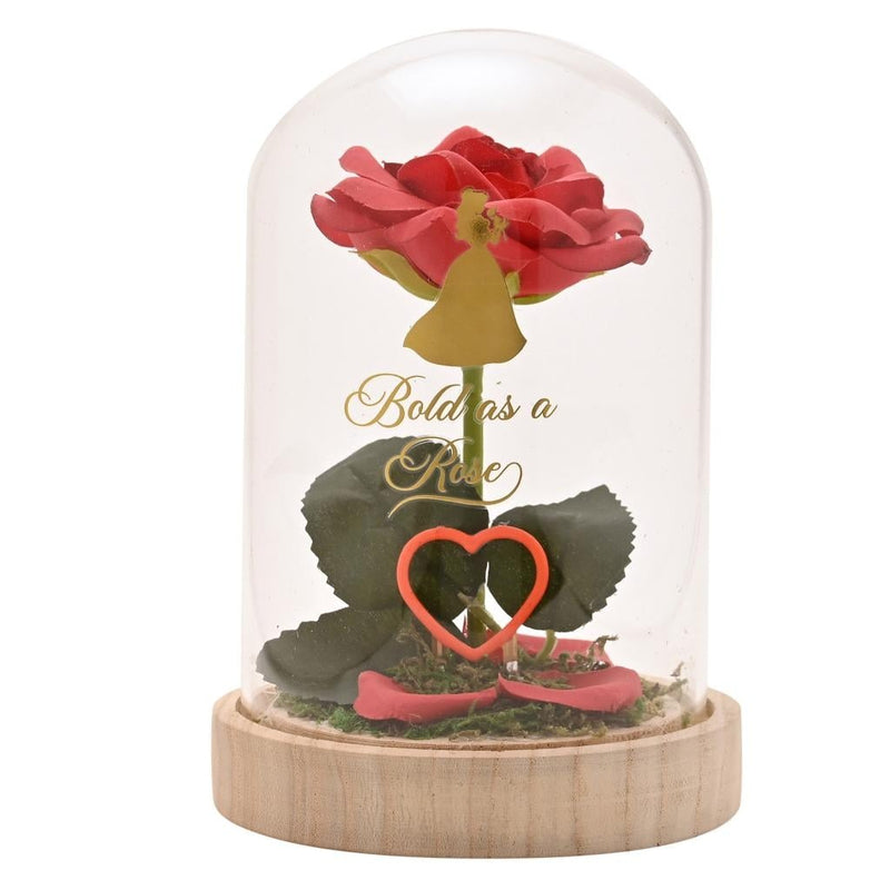 Disney - La Belle et la Bête - Cloche Florale avec Lumière Néon "Belle"