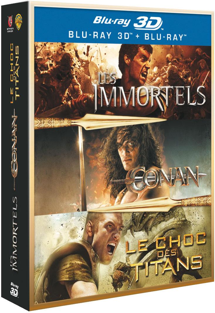 Conan 3D + Les immortels 3D + Le choc des Titans 3D [Blu-ray 3D]
