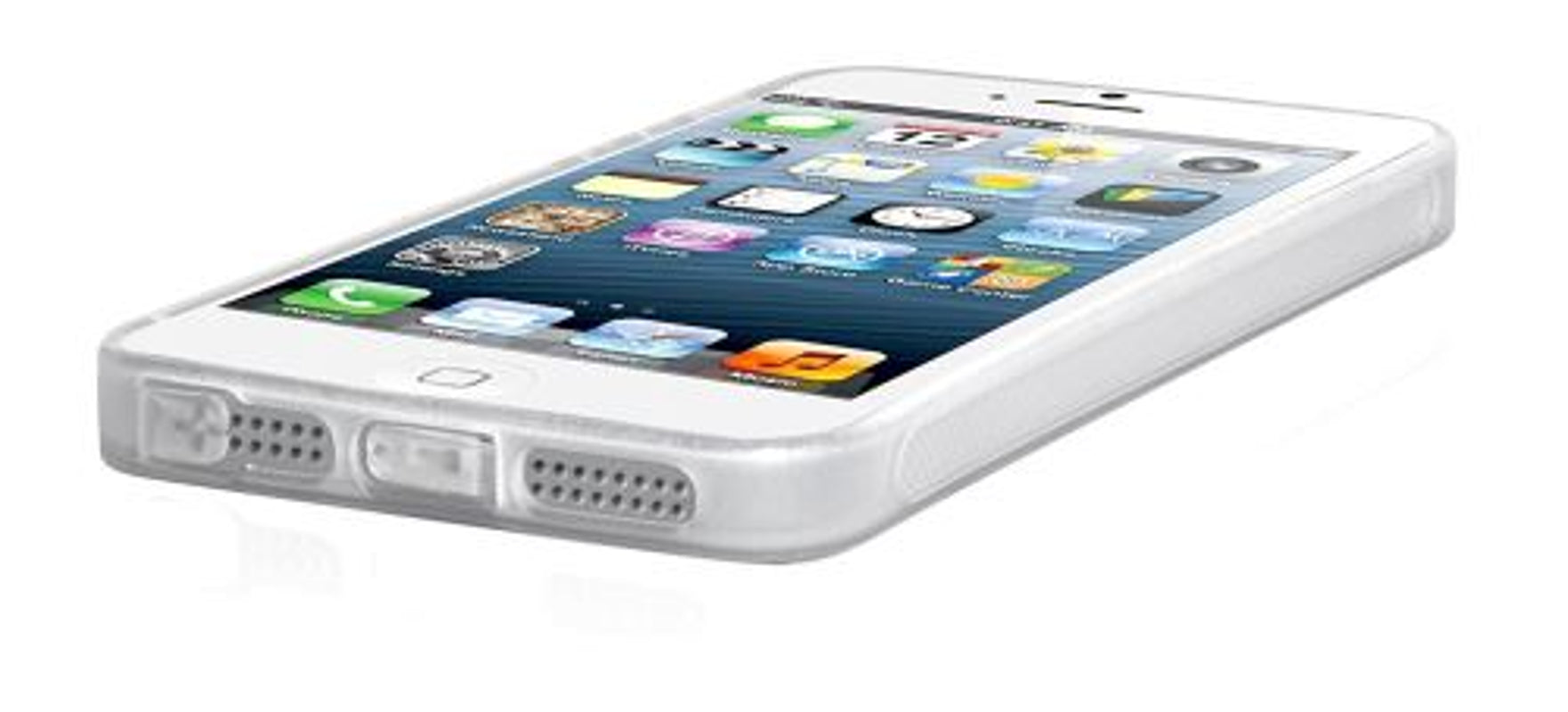 CAMPUS "FlexShield" Coque silicone Blanc/Transparent pour iPhone 5