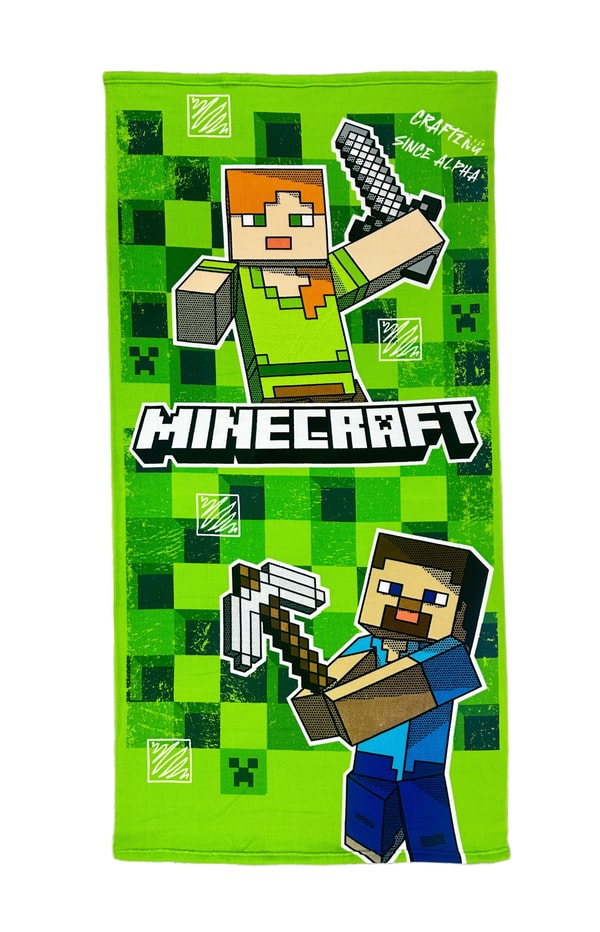 Minecraft - Serviette de plage en microfibre (140x70cm) - flash vidéo