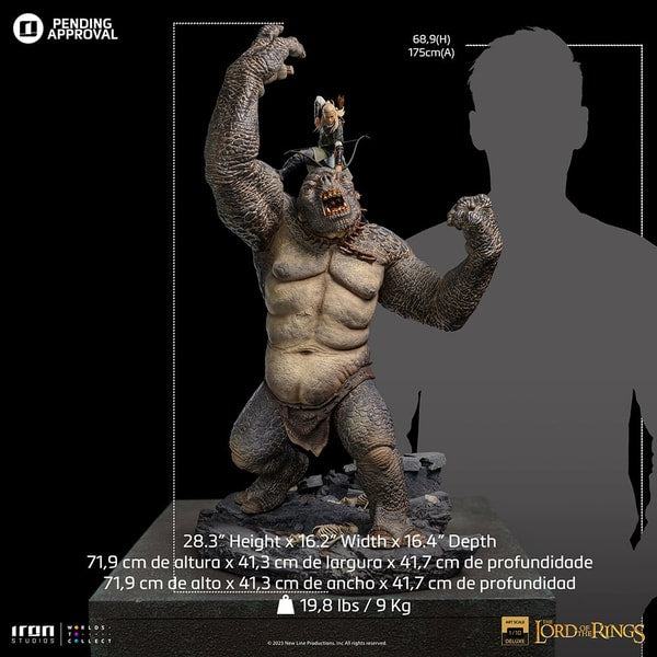 Iron Studios - Deluxe Art Scale 1/10 - Le Seigneur des anneaux - Legolas vs. Troll des Cavernes Statue 72cm - flash vidéo