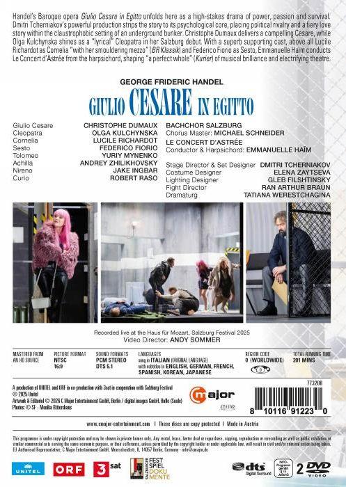 Haendel : Giulio Cesare in Egitto. Dumaux, Kulchynska, Richardot, Fiorio, Mynenko, Zhilikhovsky, Haïm, Tcherniakov. [DVD]