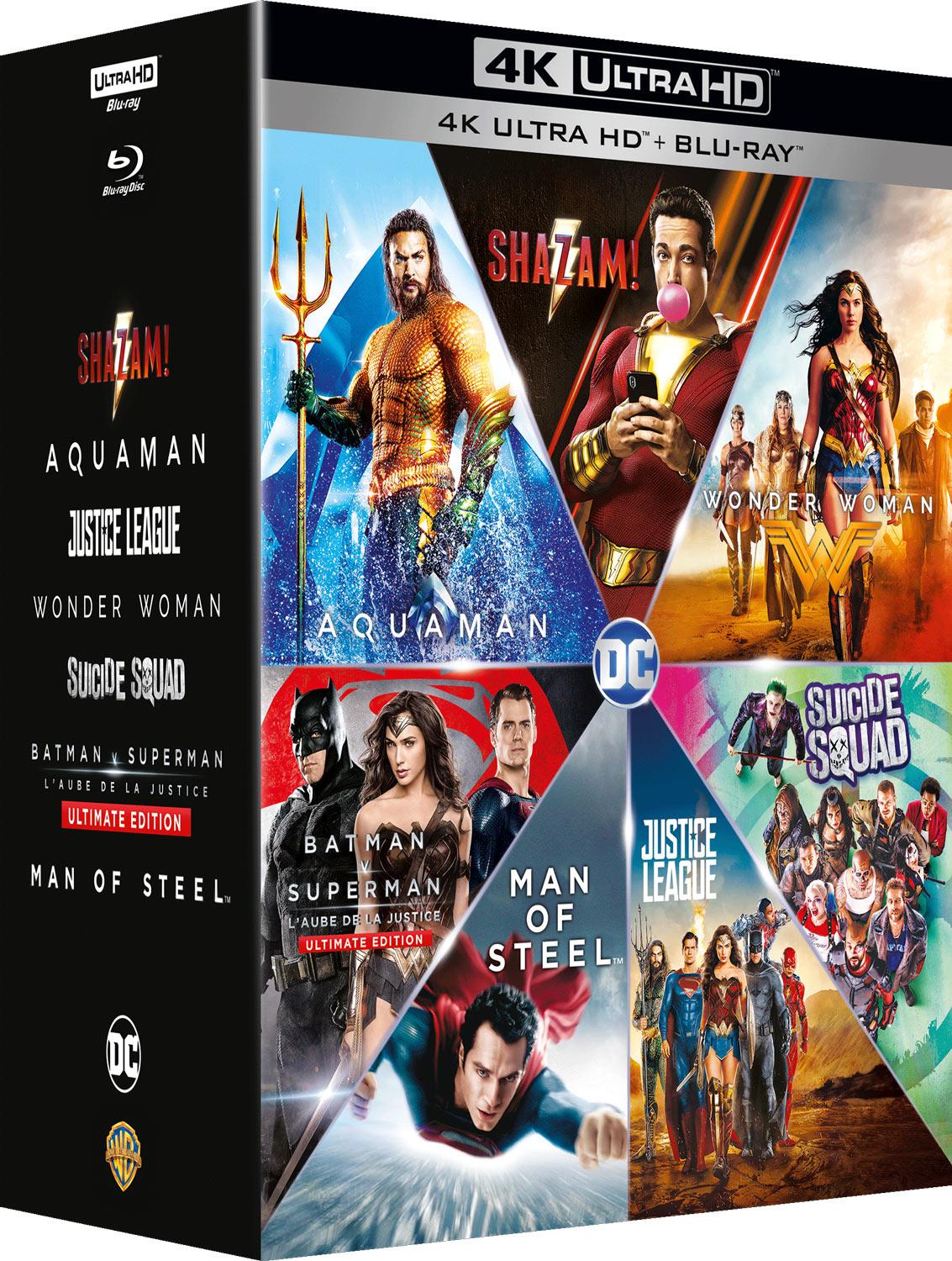 DCEU Intégrale : Man of Steel + Batman v Superman : L'aube de la justice + Suicide Squad + Wonder Woman + Justice League + Aquaman + Shazam! [4K Ultra HD]