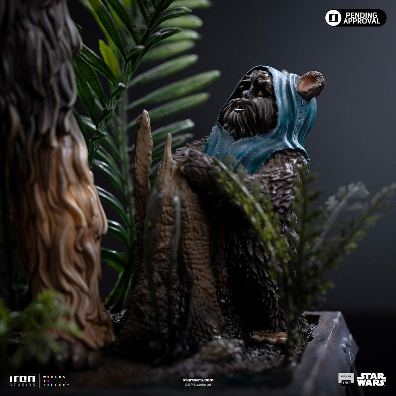 Iron Studios - Art Scale 1/10 - Star Wars: Episode VI - Le Retour du Jedi - Chewbacca et Tokkat Statue 22cm