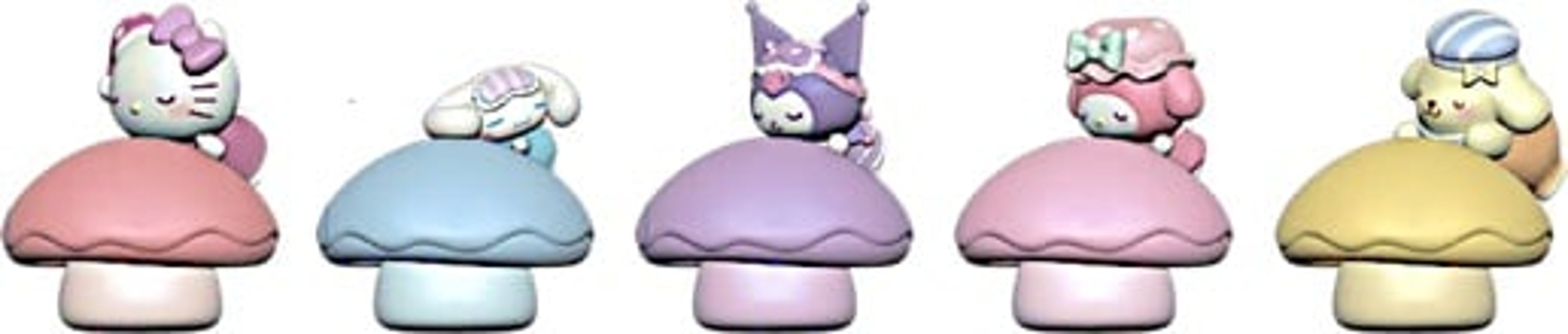 YuMe - Présentoir de veilleuses Hello Kitty and Friends - Série Little Mushroom en boîtes surprises (12 boîtes)