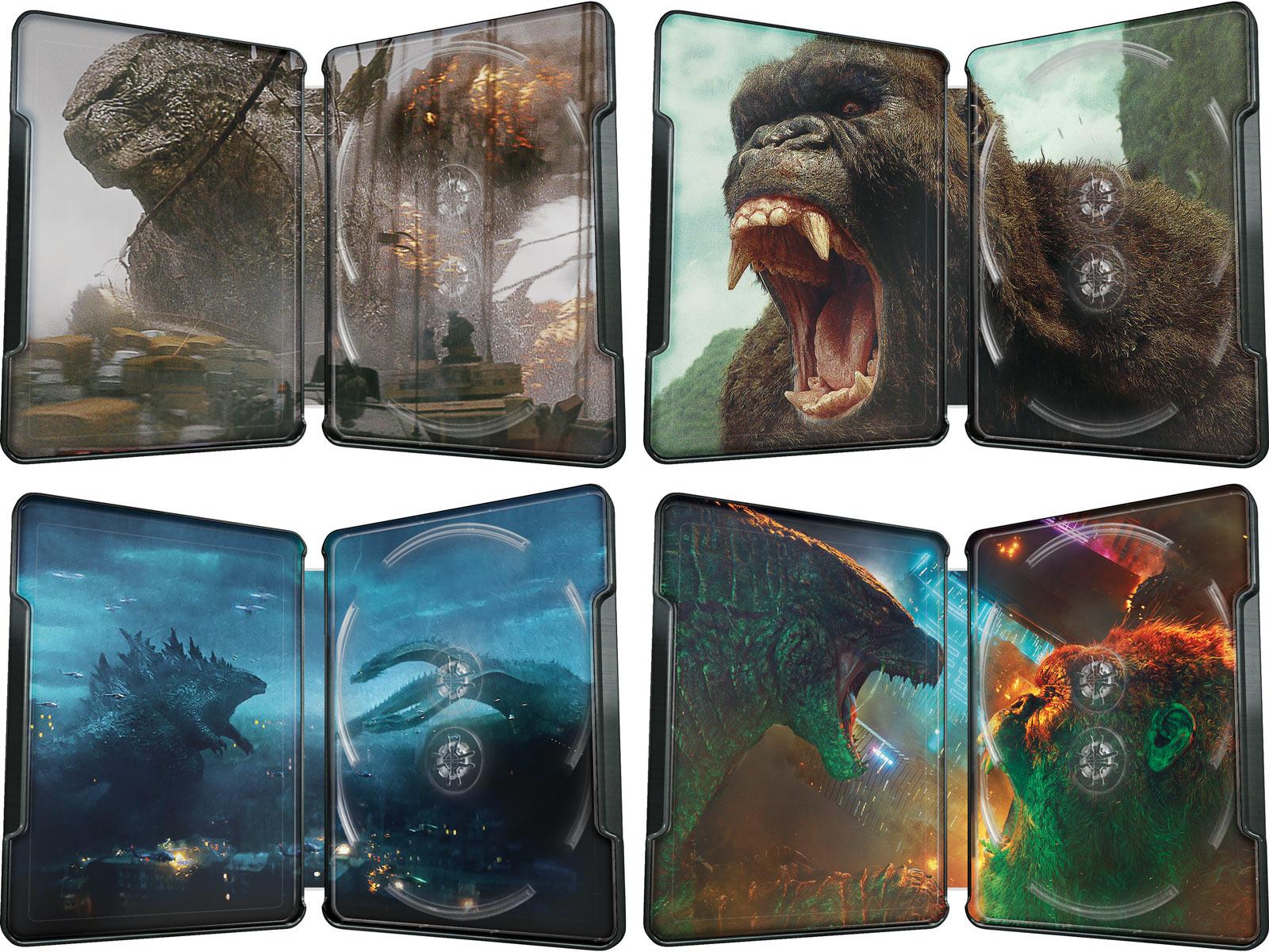 MonsterVerse (Godzilla/Kong) - Collection 4 films : Godzilla + Godzilla : Roi des monstres + Kong : Skull Island + Godzilla vs Kong [4K Ultra HD]
