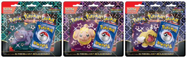 Pokémon JCC - Écarlate et Violet - Collection autocollant réajustable Destinées de Paldea (Pâtachiot, Grondogue ou Toutombe - 1x blister aléatoire)