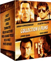 Arnold Schwarzenegger / Sylvester Stallone / Steven Seagal / Chuck Norris - Collection 8 films : Rocky + Cobra + Terminator + L'Effaceur + Delta Force + Portés disparus + Piège en haute mer + Piège à grande vitesse [DVD]