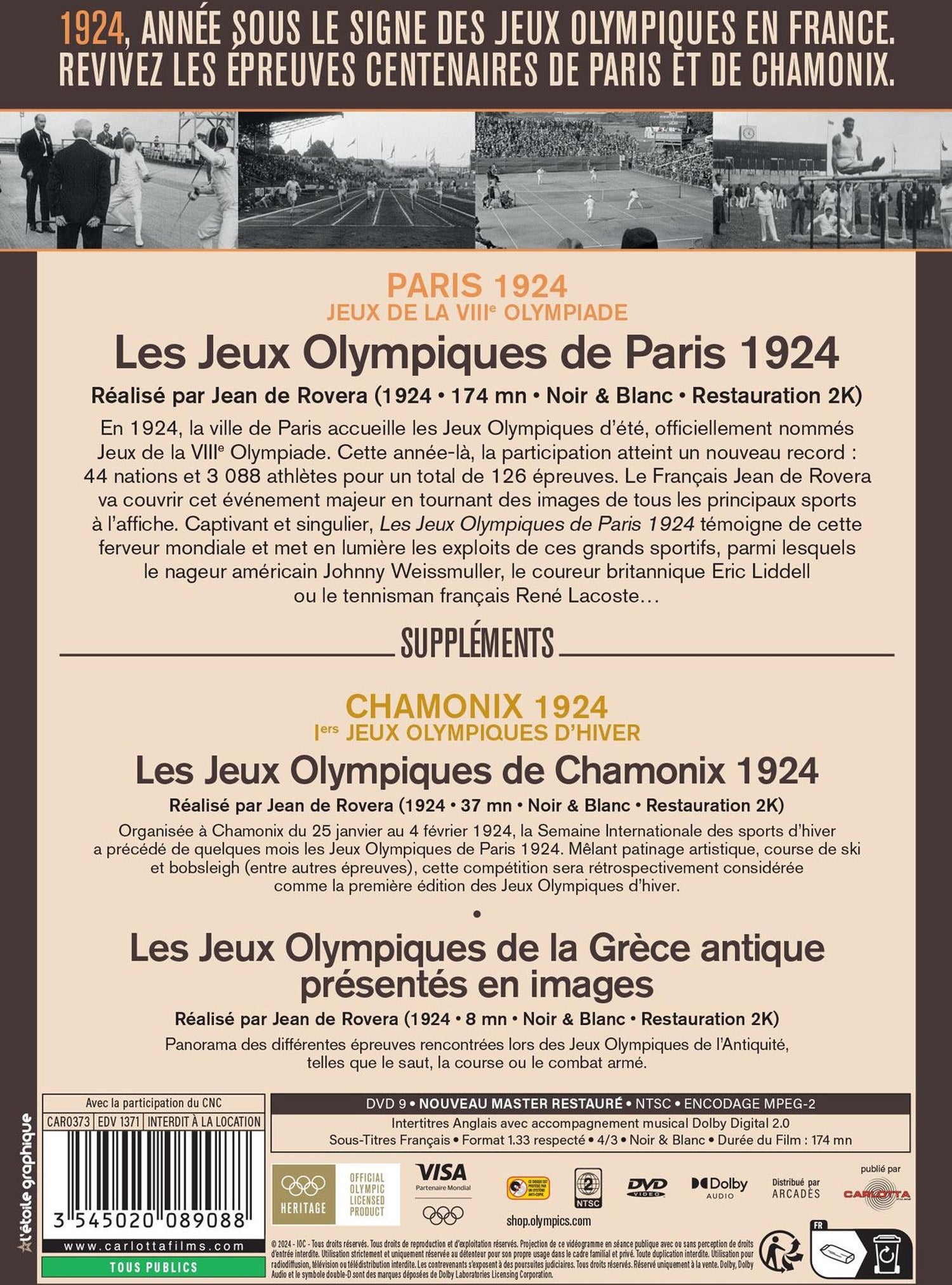 Jeux Olympiques Paris 1924 [DVD]