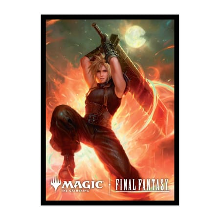 Ultra Pro - Magic: The Gathering - Universes Beyond: Final Fantasy - Sachet de 100 protèges cartes standard Cloud, Ex-SOLDIER (63 x 89 mm)