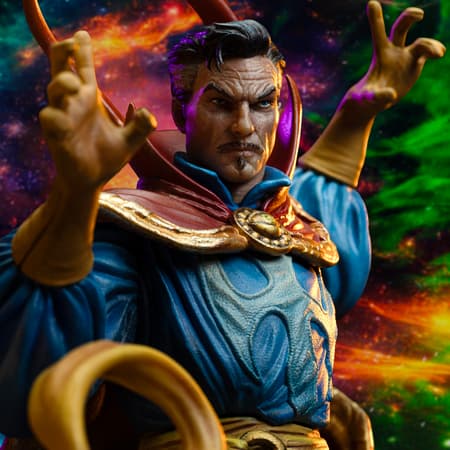Iron Studios - Deluxe BDS Art Scale 1/10 - Marvel - Dr. Strange "Infinity Gauntlet" Statue 47cm - flash vidéo