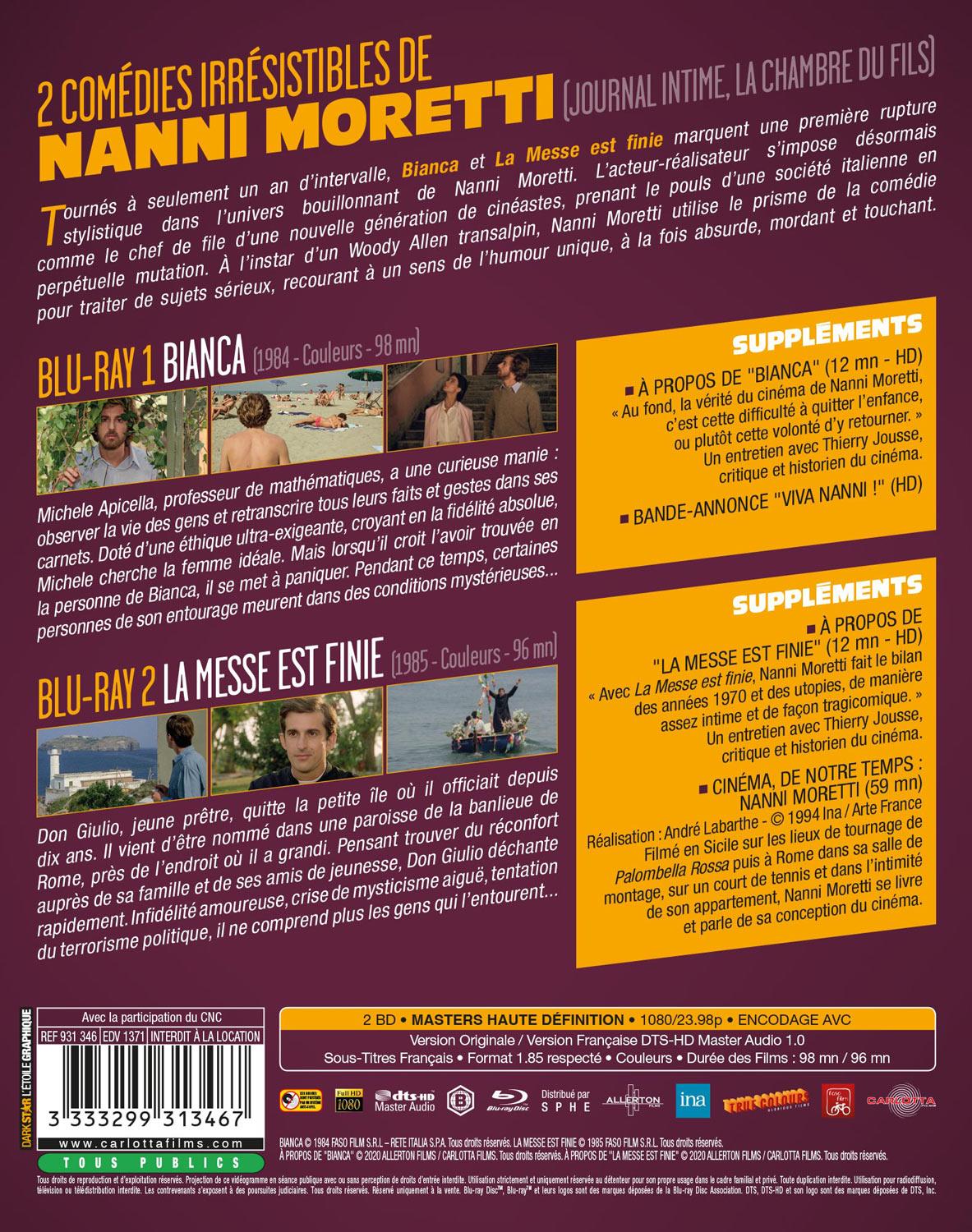 Viva Nanni ! 2 comédies de Nanni Moretti : Bianca + La messe est finie [Blu-ray]