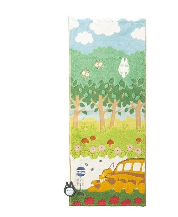 Ghibli - Mon Voisin Totoro - Serviette Chat-Bus en Chemin 34x80cm - flash vidéo