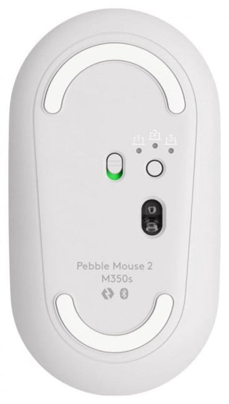 Logitech M350 Souris sans fil Bluetooth Pebble Mouse 2 - Blanc