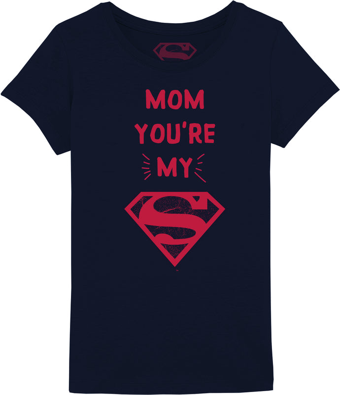DC Comics - T-Shirt Noir Enfant Maman, Tu es ma Superwoman - 8 ans