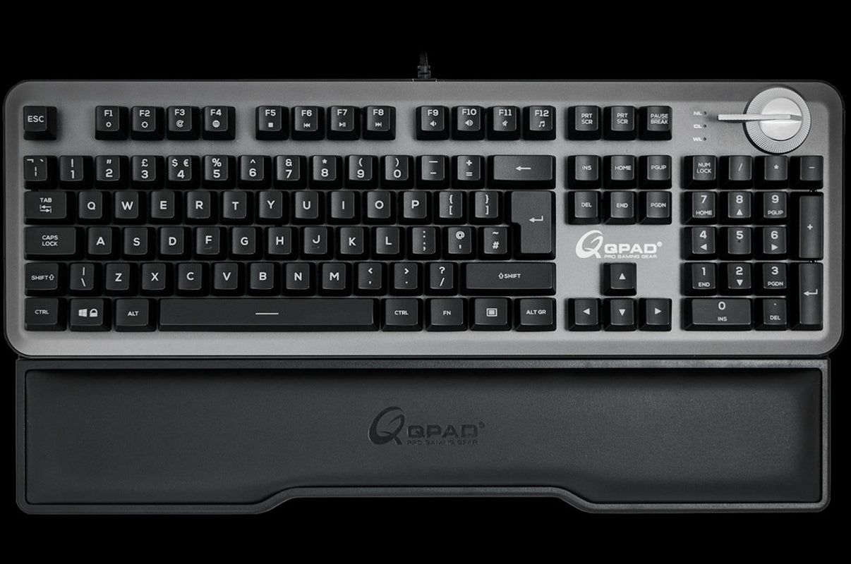 QPAD - MK95 Pro Gaming Mechanical Switchable switch Keyboard, with RGB backlit and Palmrest, Painting keycap, US International layout