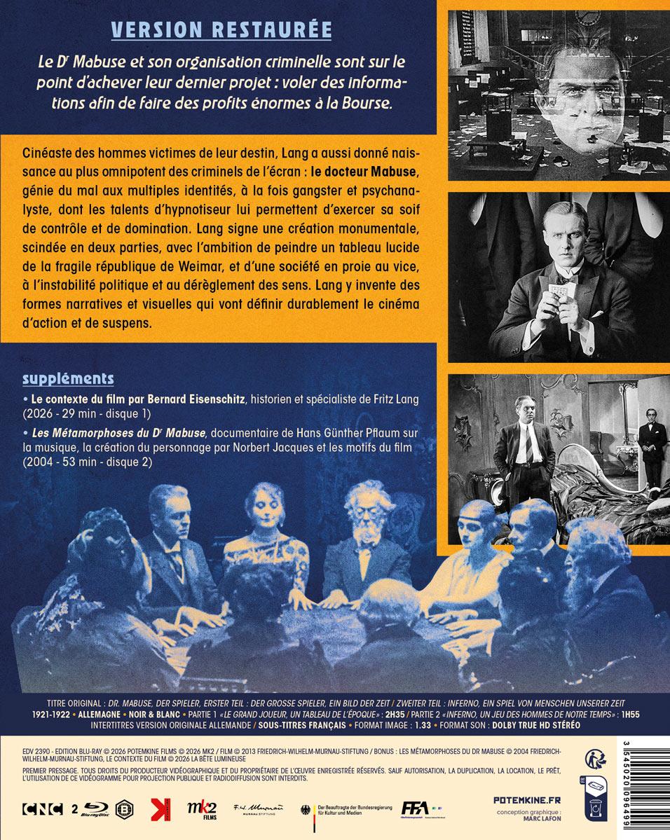 Dr. Mabuse, le joueur [Blu-ray]