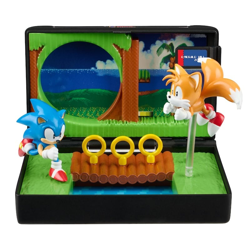 Console Heroes - Mega Drive - Sonic the Hedgehog 2 (Green Hill Zone) Diorama 7cm