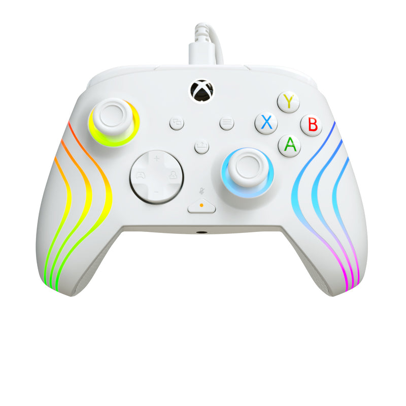 Turtle Beach - Manette de jeu filaire RVB Afterglow Wave Blanche pour Xbox Series X|S, Xbox One et Windows 10/11
