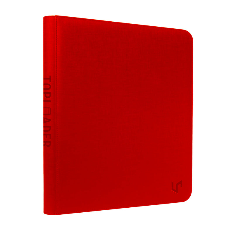 Ultra Pro - Classeur Pro-Binder haut de gamme à fermeture éclair à 9 pochettes TOPLOADER rouge
