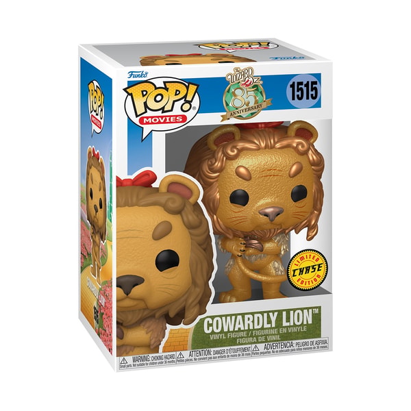 Funko Pop! Movies: The Wizard of Oz - Cowardly Lion (Chance of Flocked Chase Edition) - flash vidéo