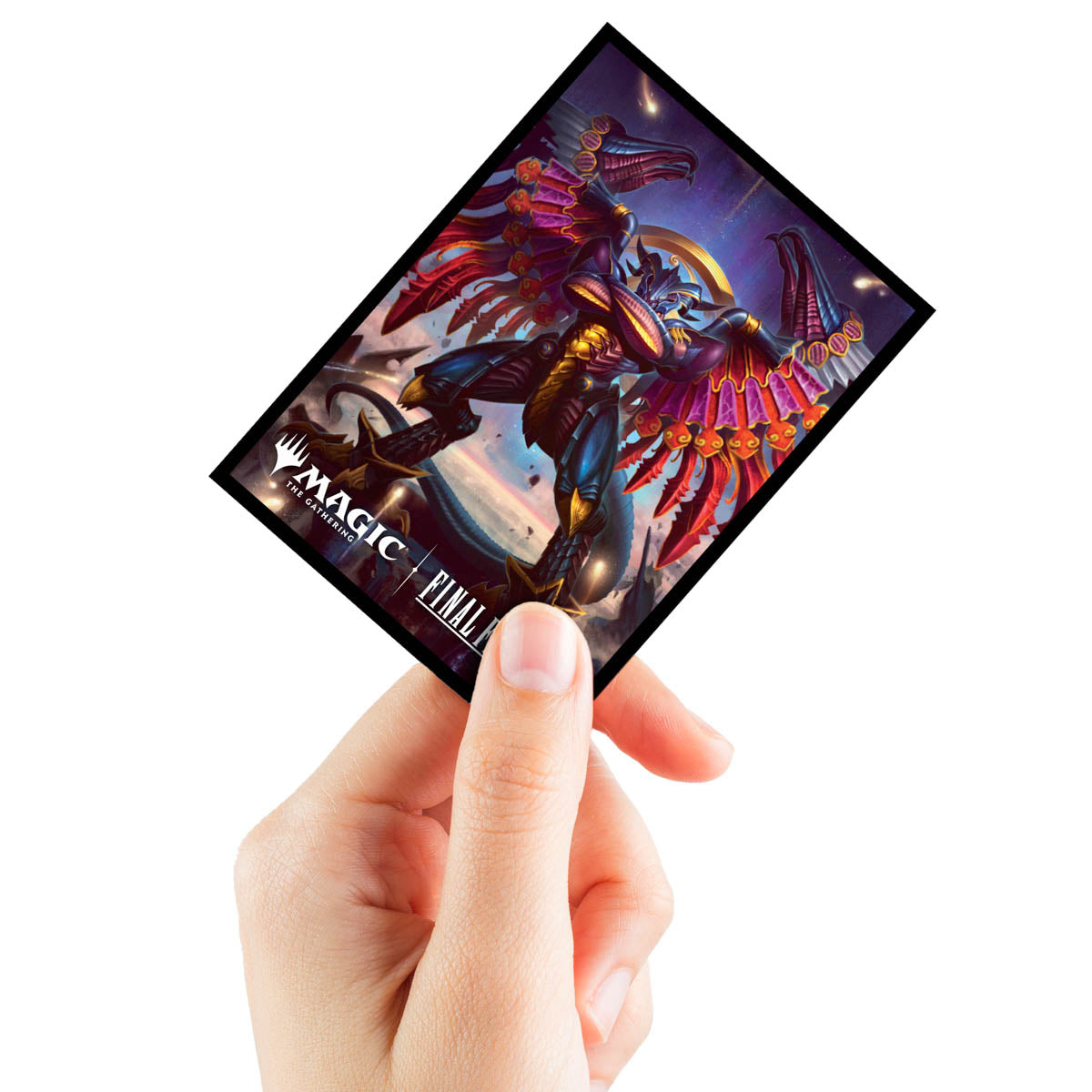 Ultra Pro - Magic: The Gathering - Universes Beyond: Final Fantasy - Sachet de 100 protèges cartes standard Summon: Bahamut (63 x 89 mm)