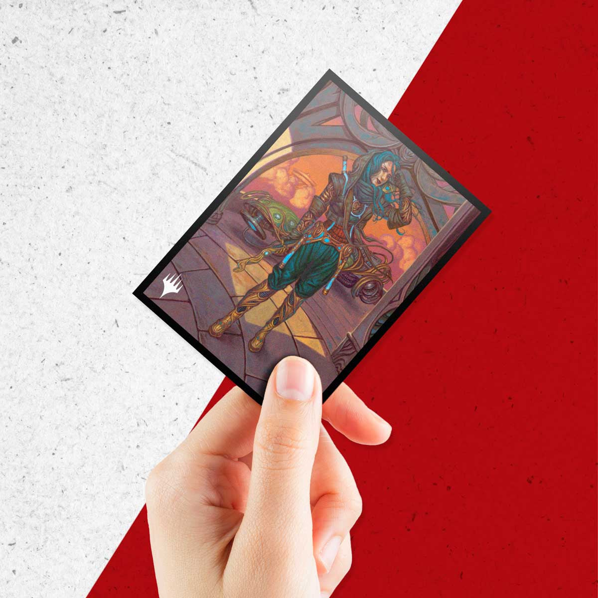 Ultra Pro - Magic: The Gathering - Aetherdrift - Sachet de 100 protèges cartes standard Sita Varma, Masked Racer (66 x 91 mm) - flash vidéo