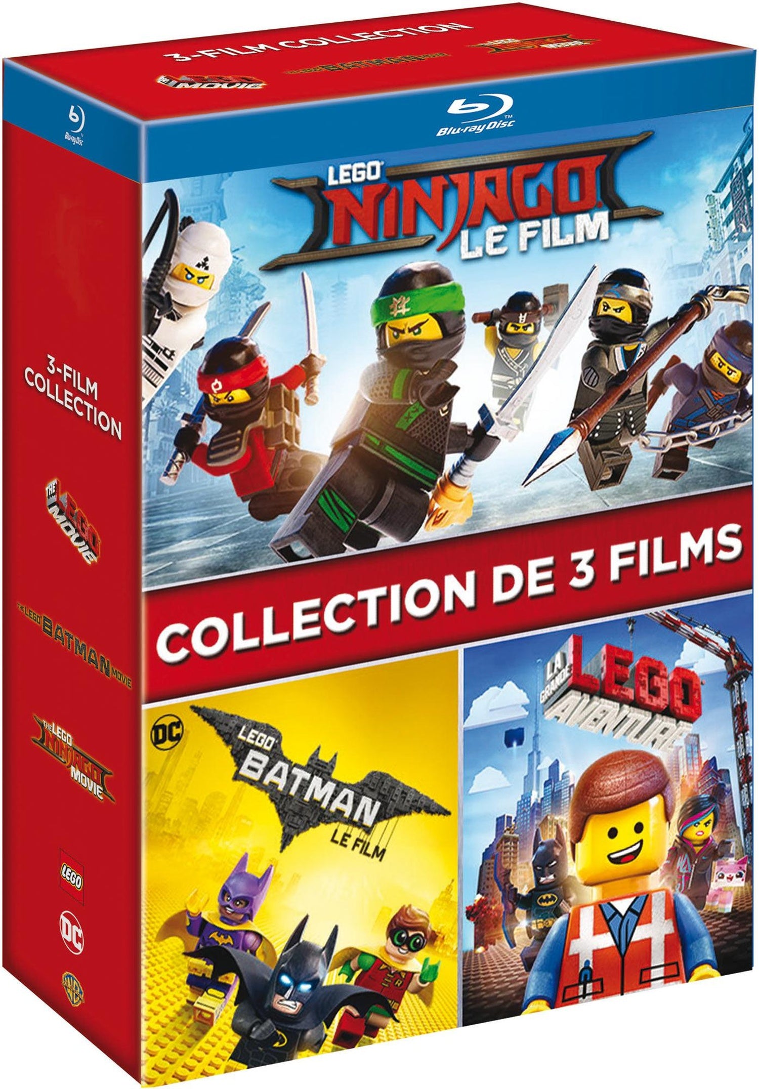 Les films Lego - L'intégrale 3 films : Lego Batman, le film + La Grande Aventure Lego + Lego Ninjago, le film [Blu-ray]