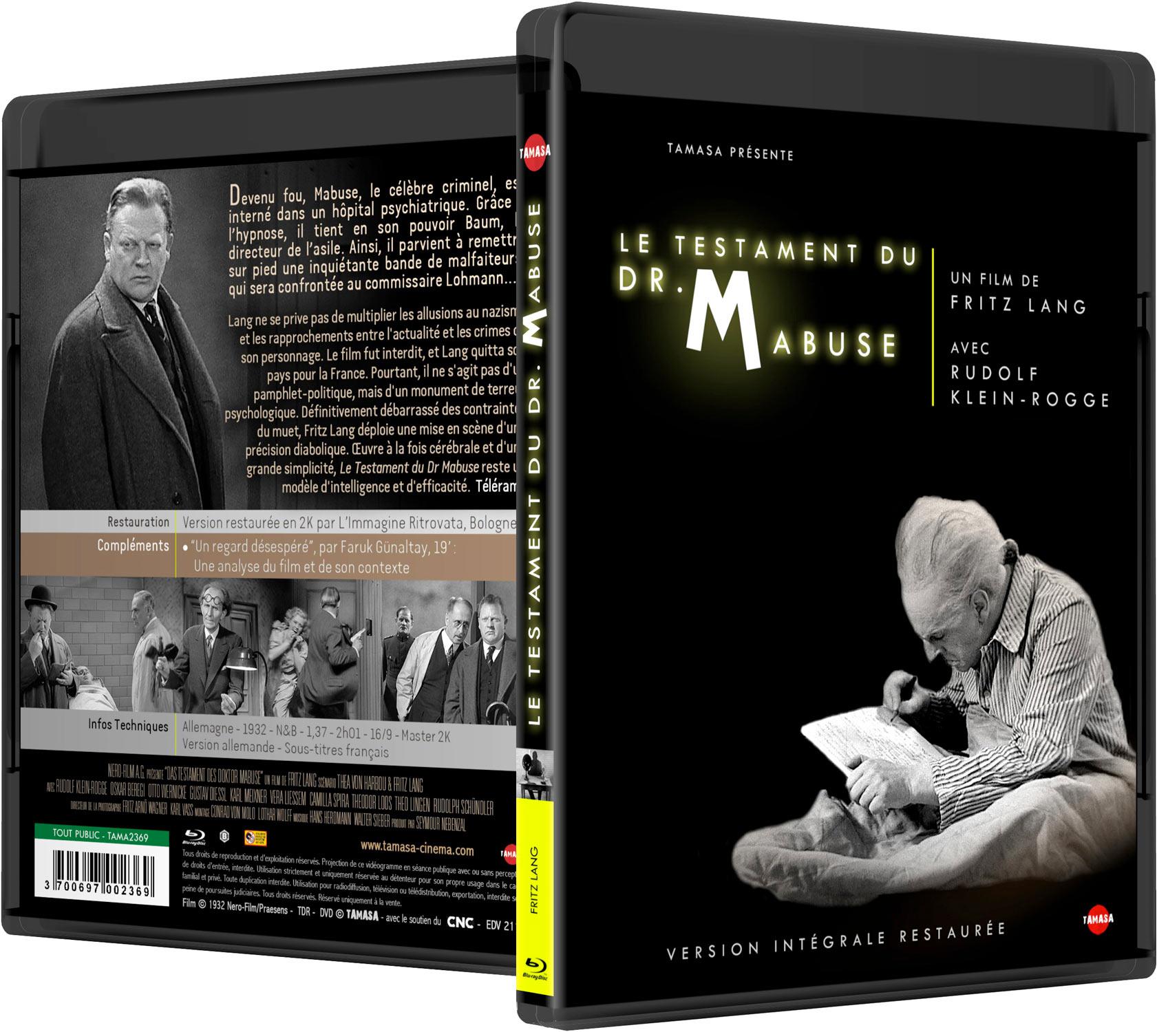 Le Testament du Dr. Mabuse [Blu-ray]