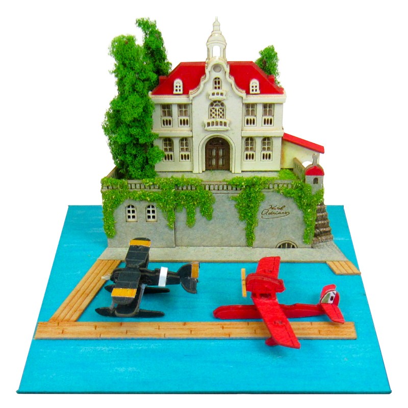 DIORAMA PAPIER ADRIANO & HYDRAVION DE CHASSE - PORCO ROSSO