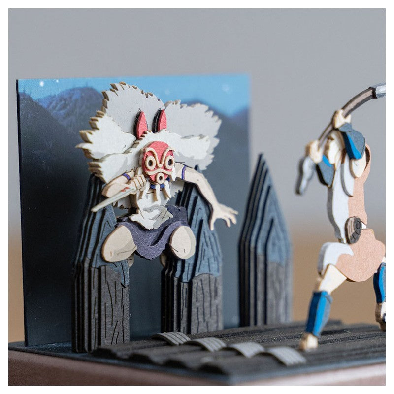 DIORAMA PAPIER SAN AU COMBAT - PRINCESSE MONONOKÉ