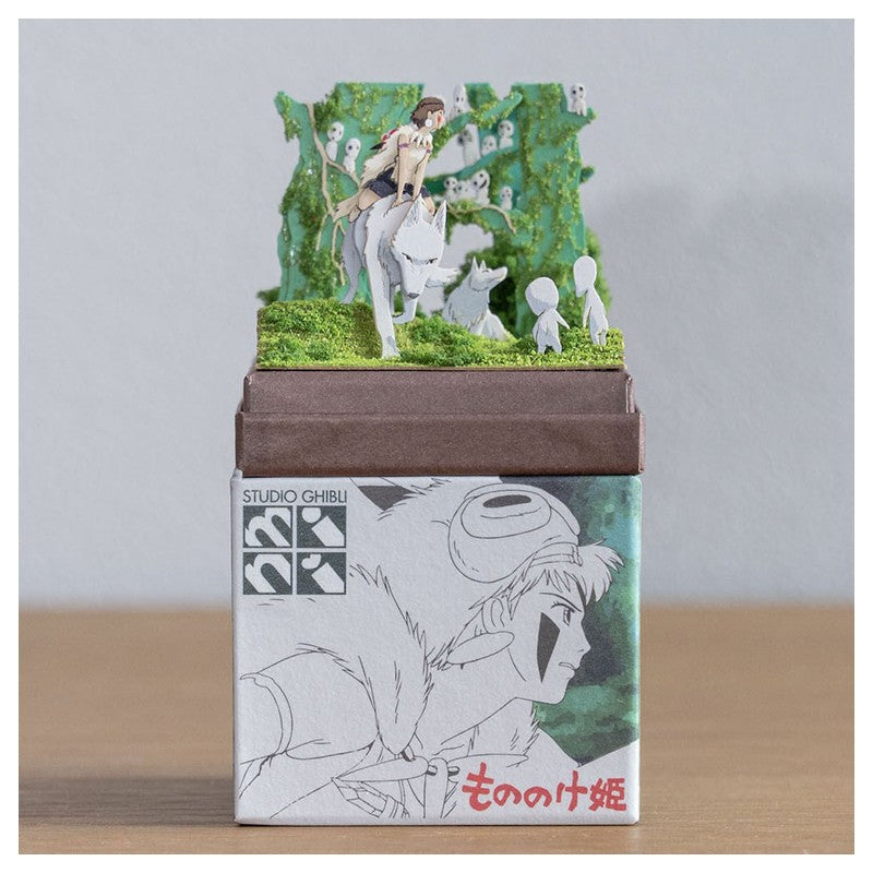 DIORAMA PAPIER SAN, MORO ET KODAMA -PRINCESSE MONONOKÉ