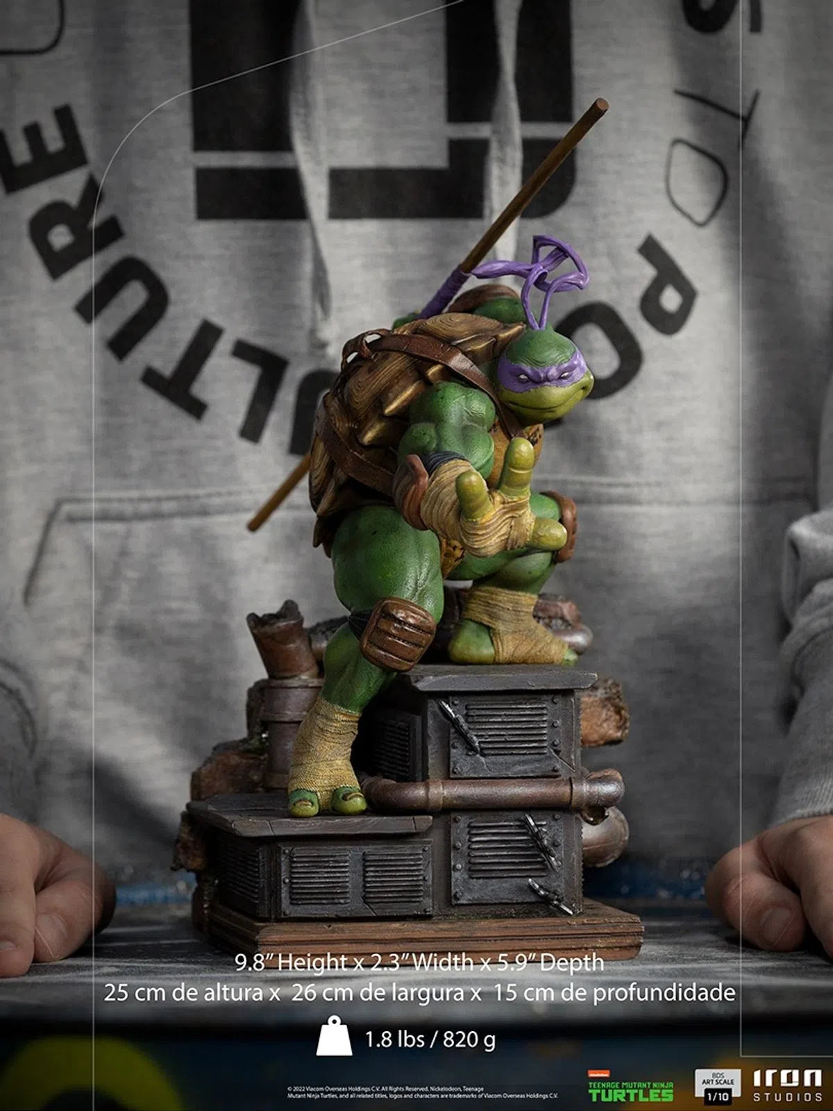 Iron Studios - BDS Arts Scale 1/10 - Teenage Mutant Ninja Turtles - Donatello Statue 24cm - flash vidéo