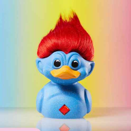TUBBZ Canard de bain - Trolls - Troll Bleu Pailleté - flash vidéo
