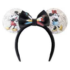 Loungefly: Disney - Mickey Mouse 100TH Anniversary Sketchbook Ears Headband - CONFIDENTIAL - flash vidéo
