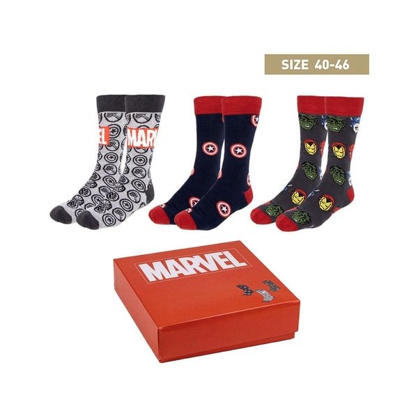 Marvel - Pack de 3 paires de chaussettes Avengers (Taille 40-46) - flash vidéo