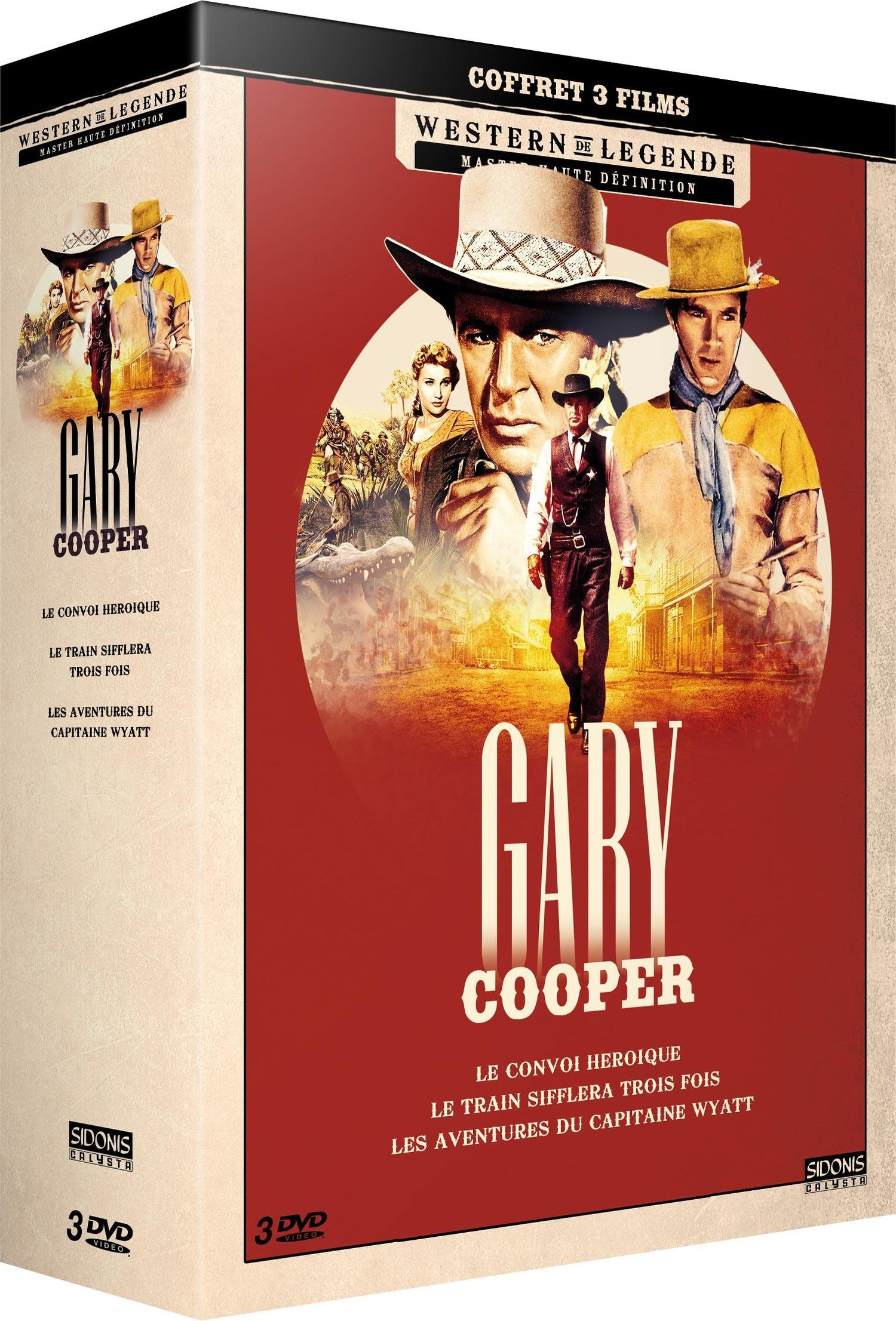 Gary Cooper - Coffret 3 films : Le Convoi héroïque + Le Train sifflera trois fois + Les Aventures du Capitaine Wyatt [DVD]