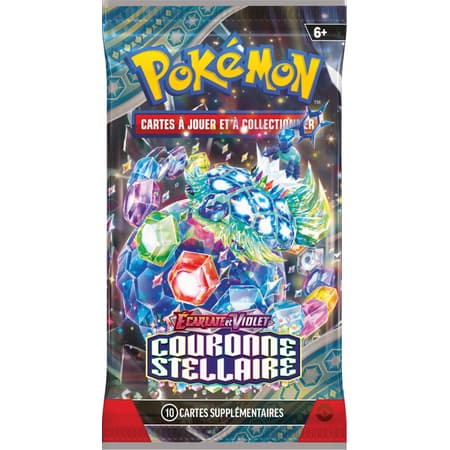 Pokémon JCC - Écarlate et Violet - Pack de Booster Blister EV07 Couronne Stellaire (1 Booster aléatoire) - flash vidéo